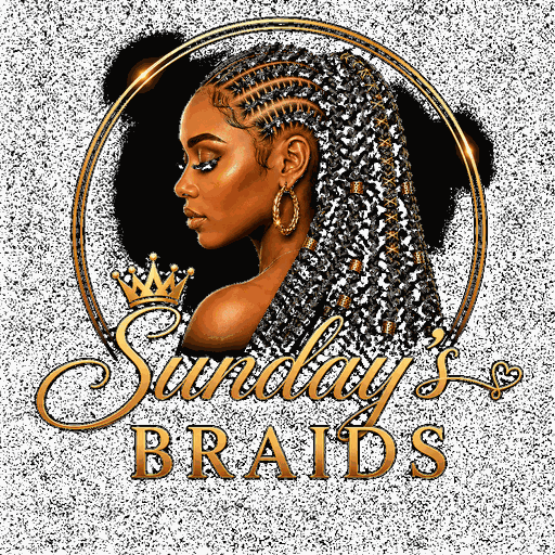 Sunday's Braids logo, luxury Black hair braiding salon in Surrey BC